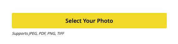 Picture of the photo upload page